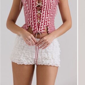 House of CB Red and White corset